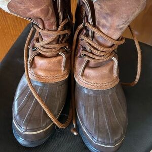 Sorel Alpine Womens 6 Snow Boots Insulated Lined Brown Leather Waterproof